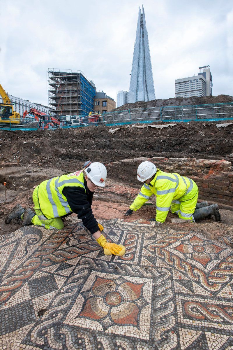 Roman mosaic floor found at Southwark Street development site