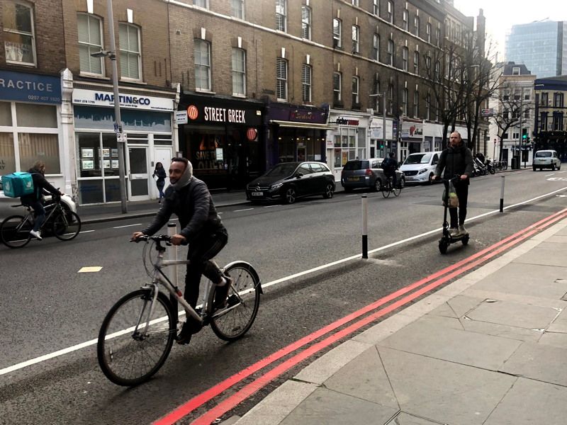 Temporary bike online lanes