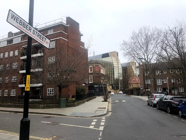 Low Traffic Neighbourhood: no through motor traffic in Webber Street